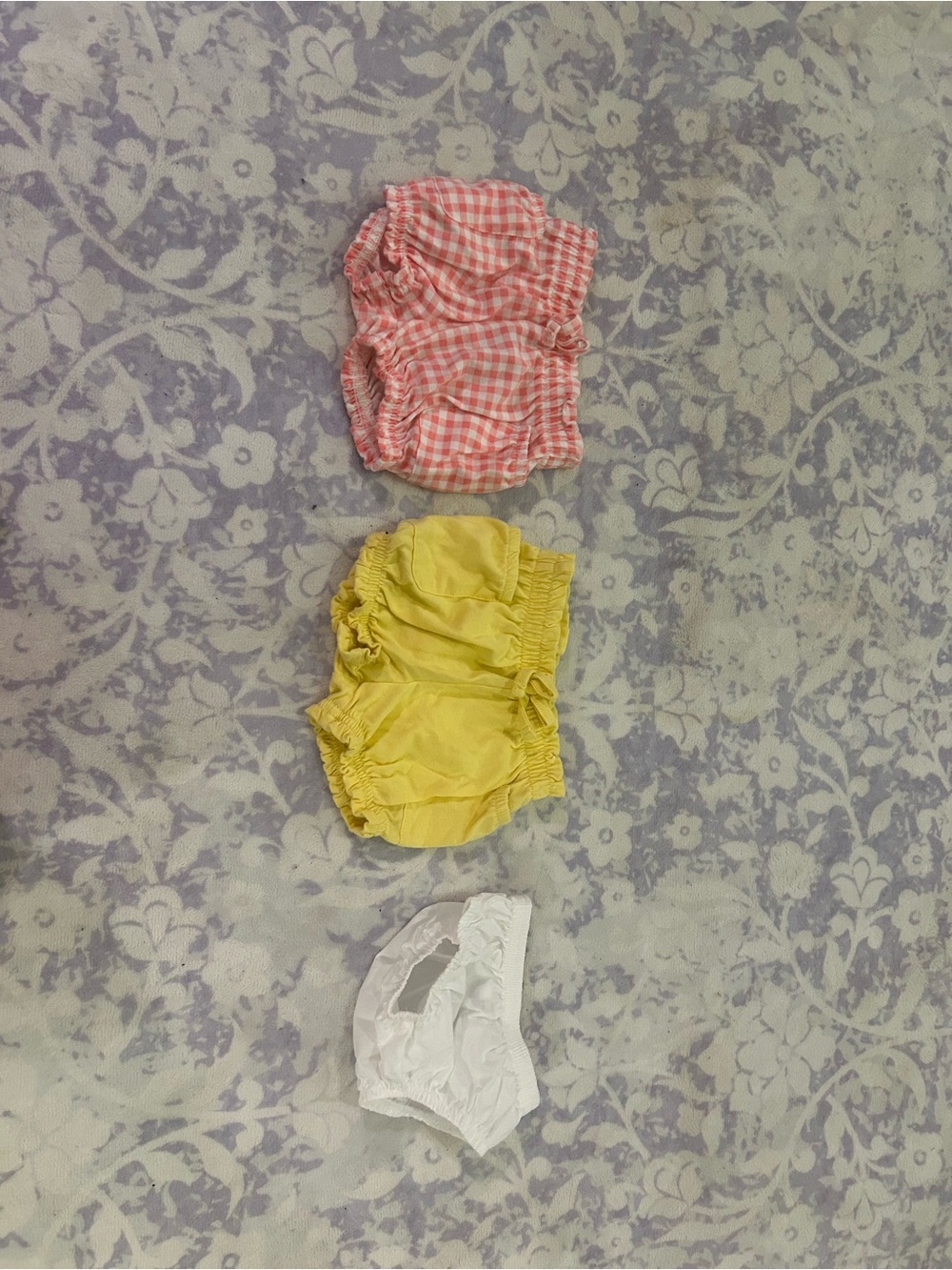 Kids Elastic Bloomers - Pink Gingham, Yellow, and White Pack